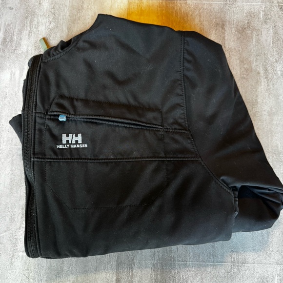 Helly Hansen Other - Helly Hansen Soft shell Hooded Fleece Lined Full Zip Jacket Mens Sz‎ Large Black
